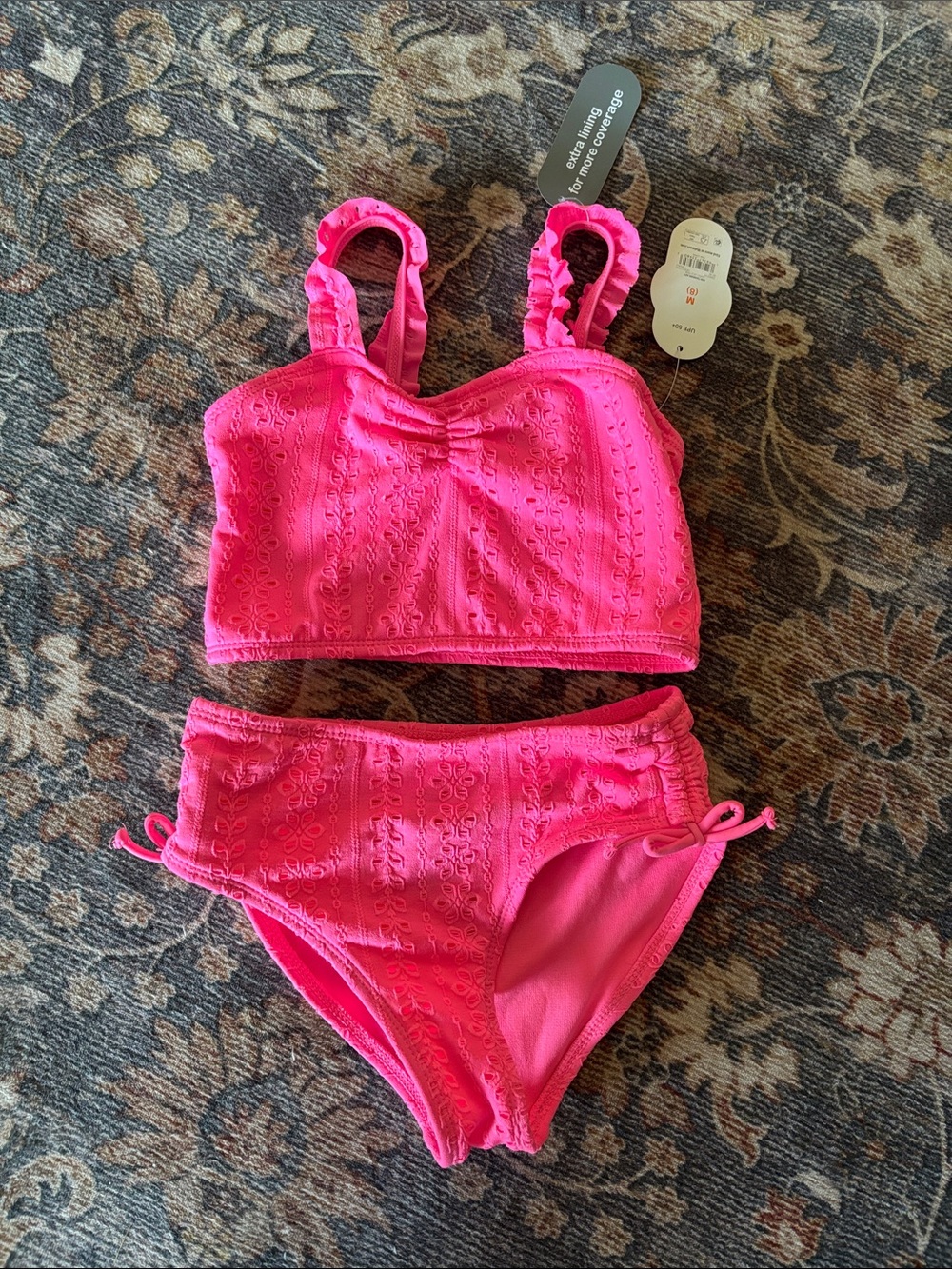 wonder nation Hot Pink Two-Piece Girls' Swim Bikini